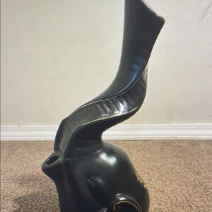 Black Ceramic Elephant Vase